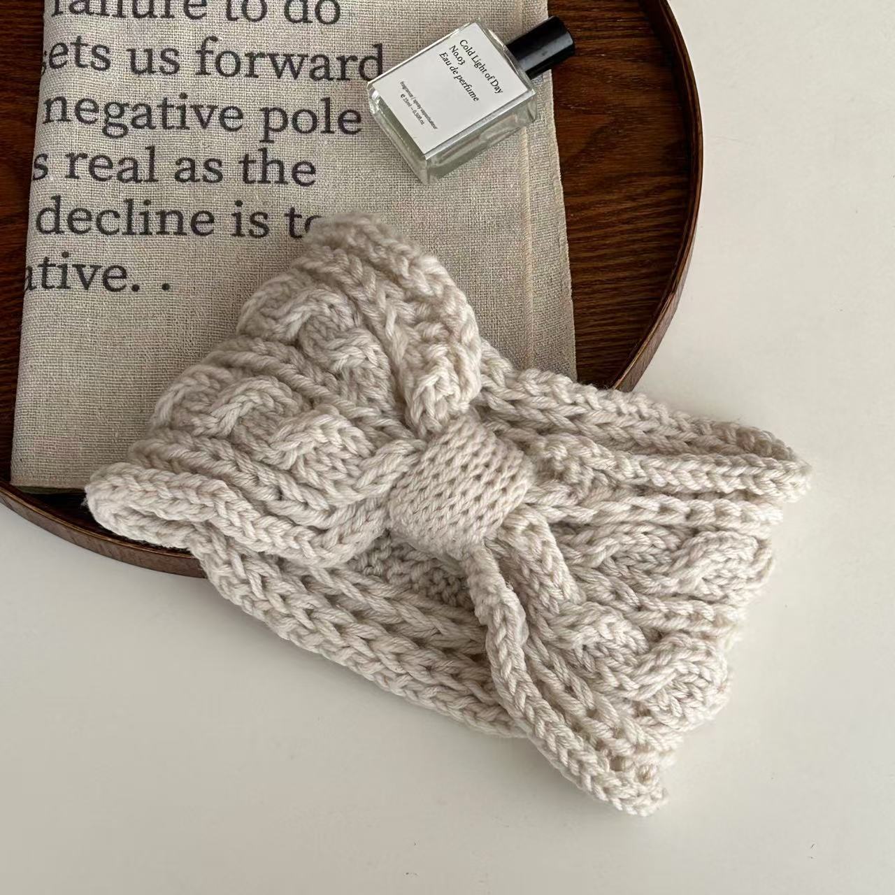 Bowknot Cable Knit Headband - DippedShop Wholesale - #8451
