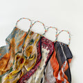Painting Pleated Beads Scarf Halter Camisole MK2BW6W6NSI23