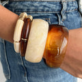 Vintage Amber Acrylic Bracelets - DippedShop Wholesale - #4915
