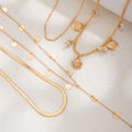 Multi-Layer Gold Shell Necklace - DippedShop Wholesale - #6995