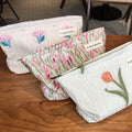 Sweet Tulip Jacquard Ruffled Style Makeup Bag MK2BW6S10BOB65