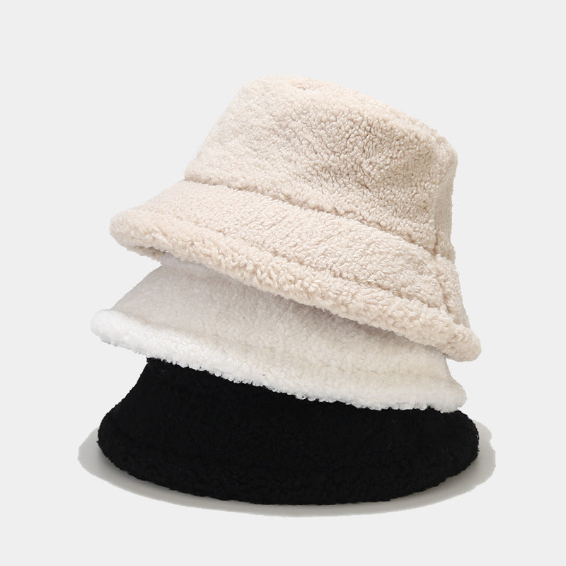 Winter Simple Solid Color Warm Bucket Hat DP25F659