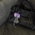 Sweet Oversize Phalaenopsis Tassel Keychain Bag Charm 6W10BBC395