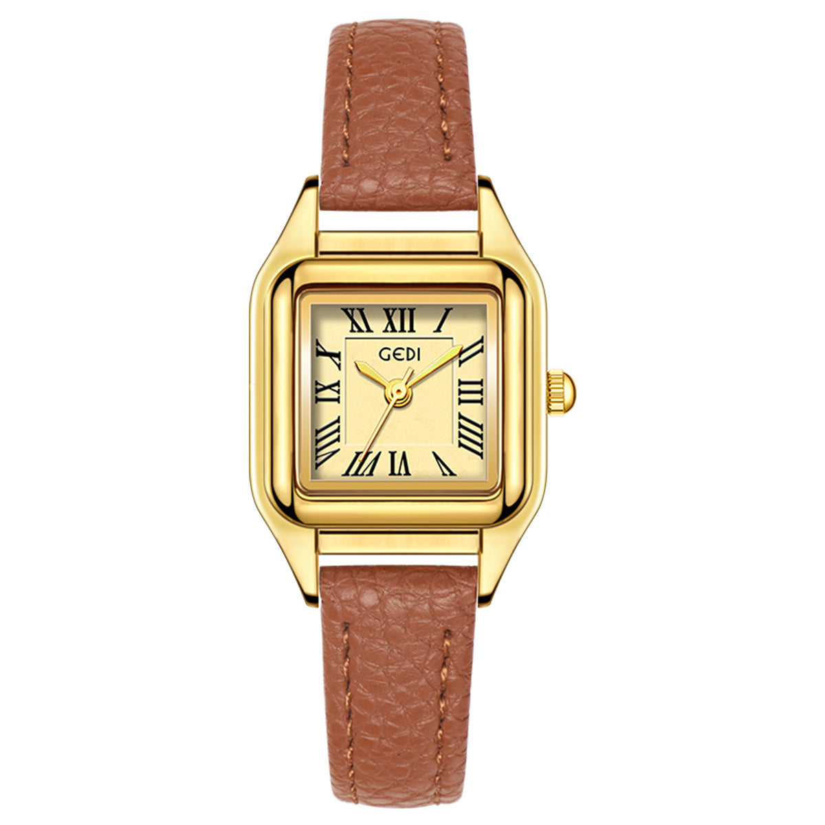 Classic Square Roman Numeral Leather Strap Watch MK2SSAS6W6JWA08
