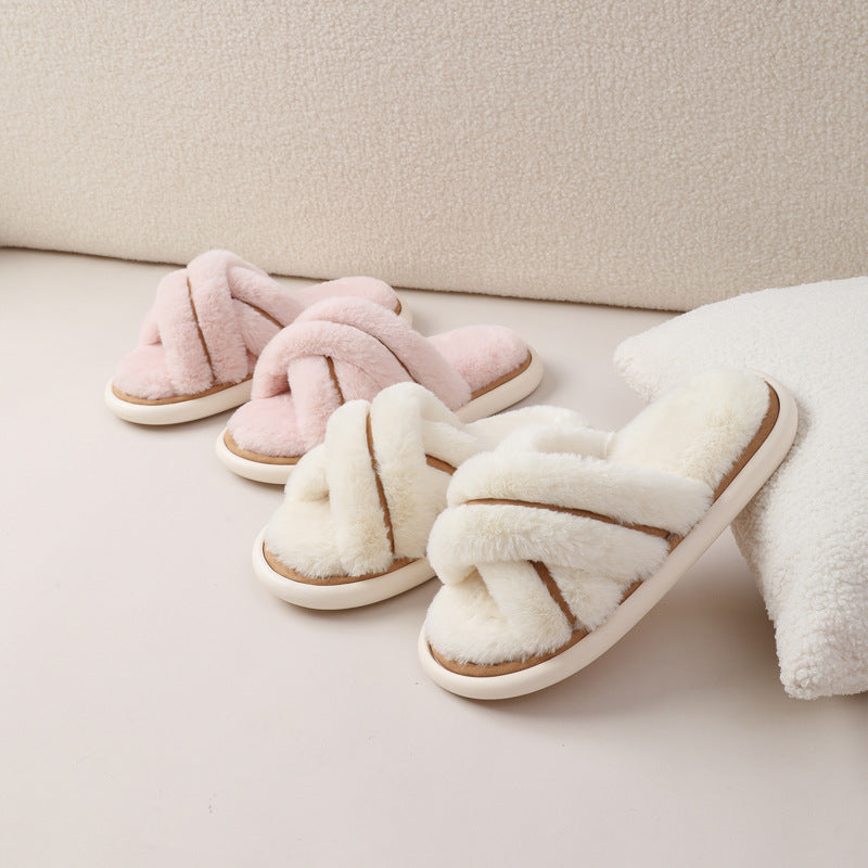 Indoor Plush Non-Slip Slippers - DippedShop Wholesale - #8979