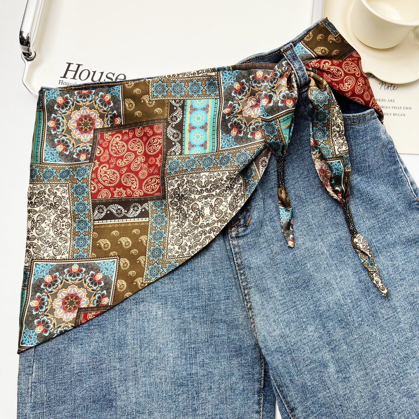 Vintage Cashew Print Mini Skirt 6W6NSI181