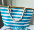 Minimalist Striped Large Capacity Canvas Shoulder Bag MK2BLW6W10BBG558
