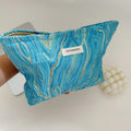 Minimalist Color Block Embossed Travel Makeup Bag MK2BW6W10BOB391