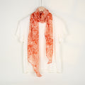 Fresh Solid Color Floral Print Silk Scarf 6W6NSI228