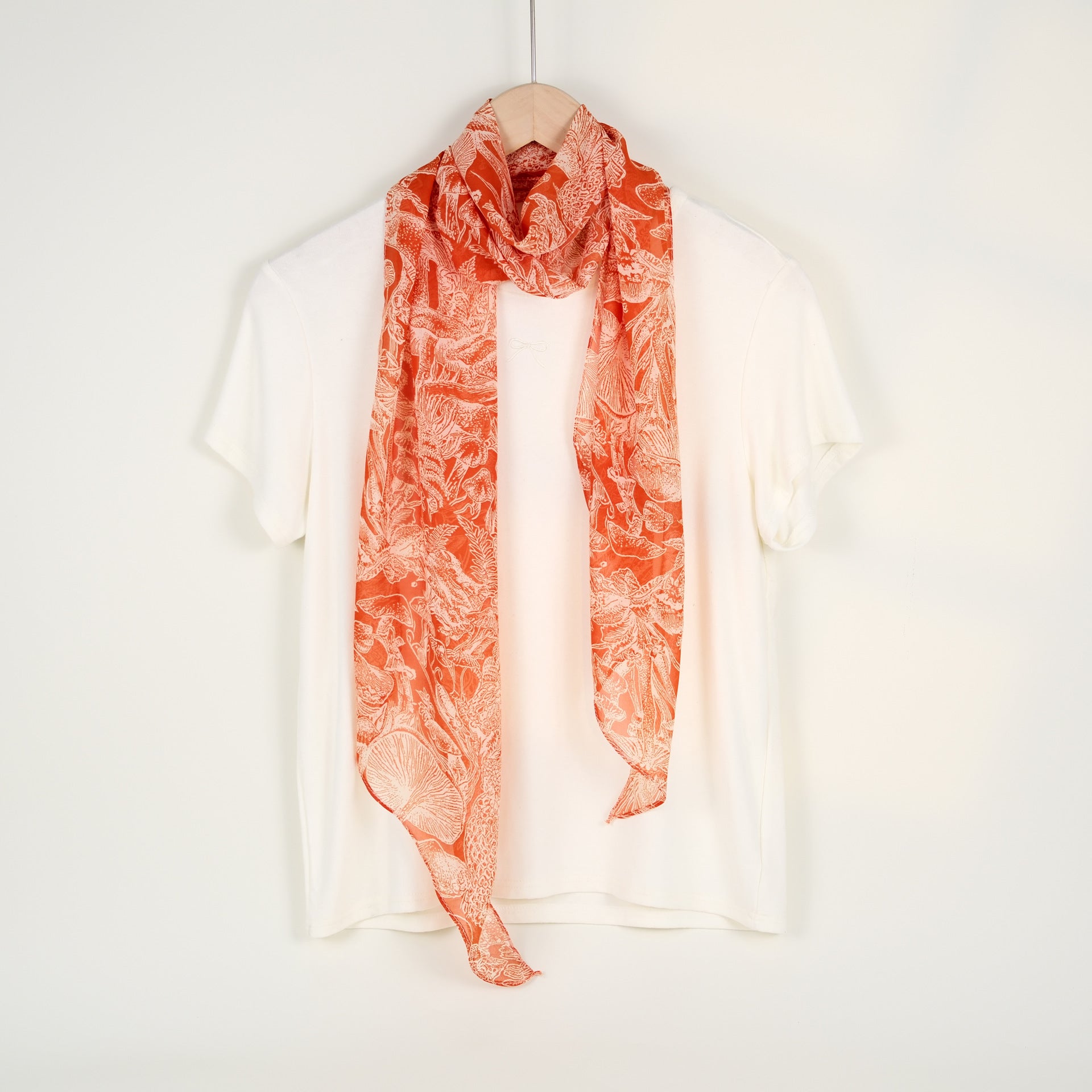 Fresh Solid Color Floral Print Silk Scarf 6W6NSI228