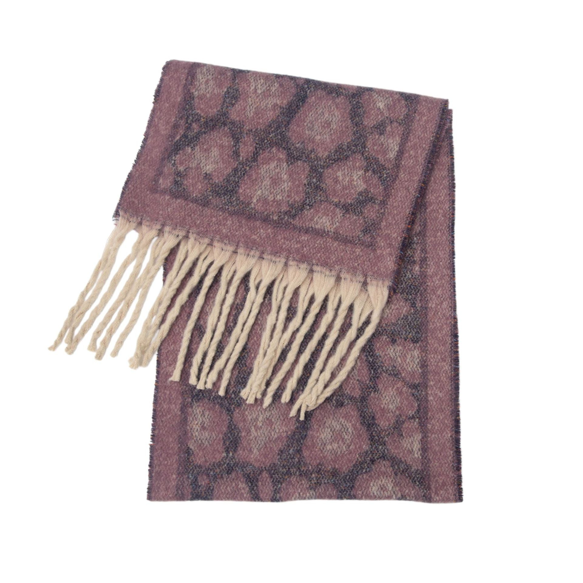 Fringed Leopard Scarf - DippedShop Wholesale - #2963