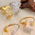 Chunky Irregular Gold Plated O - DippedShop Wholesale - #4179