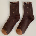 Cute Polka Dots Ruffle Crew Socks 6W8FSO546