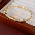 Vintage Gold Plated Bamboo Buckle Bracelet 6W6JBR698