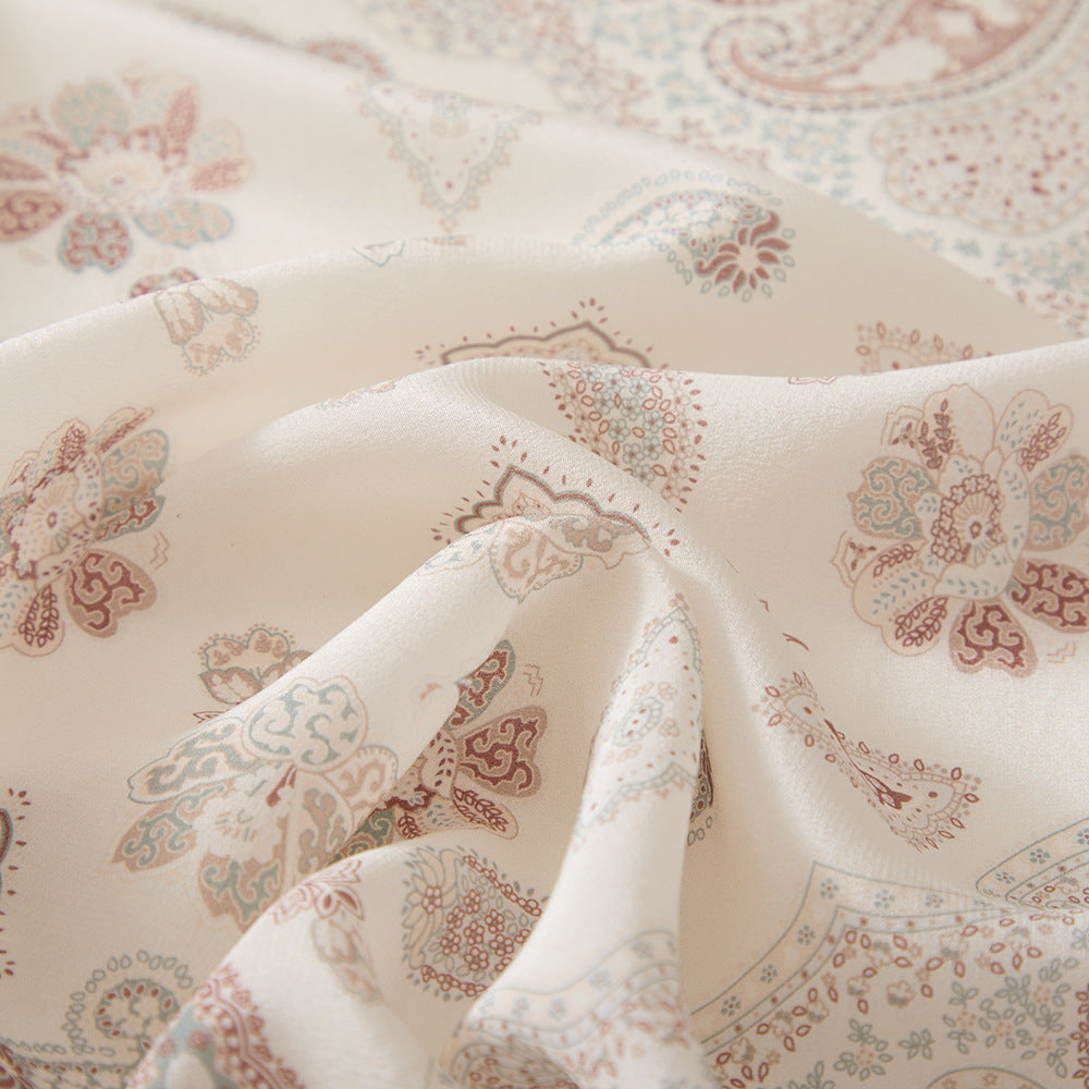 Floral Silk Square Scarf - DippedShop Wholesale - #0083
