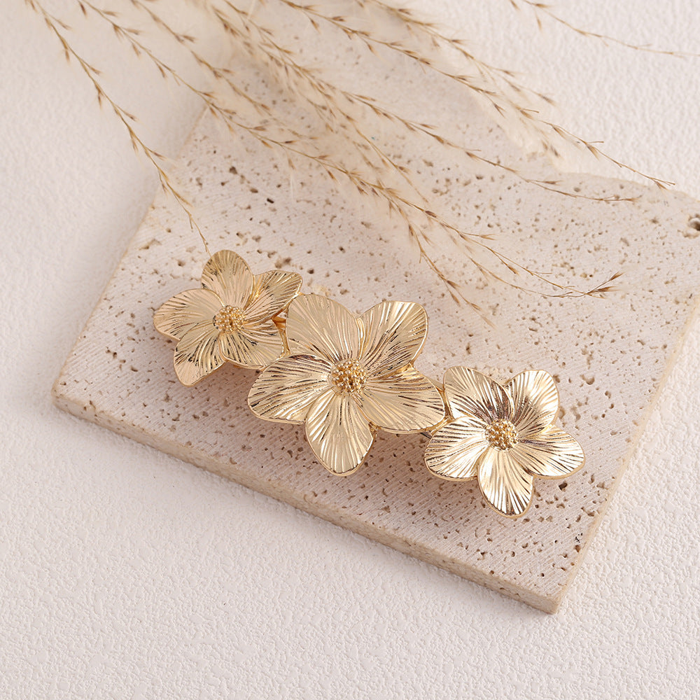 Fashion Metal Gold Flower Hair Claw Clip MK2MBEP6W6HCP379