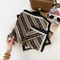 Trendy Striped Paisley Print Headscarf Silk Scarf 6W6NSC231