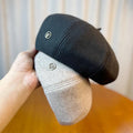 Metal Badge Beret Hat - DippedShop Wholesale - #2019