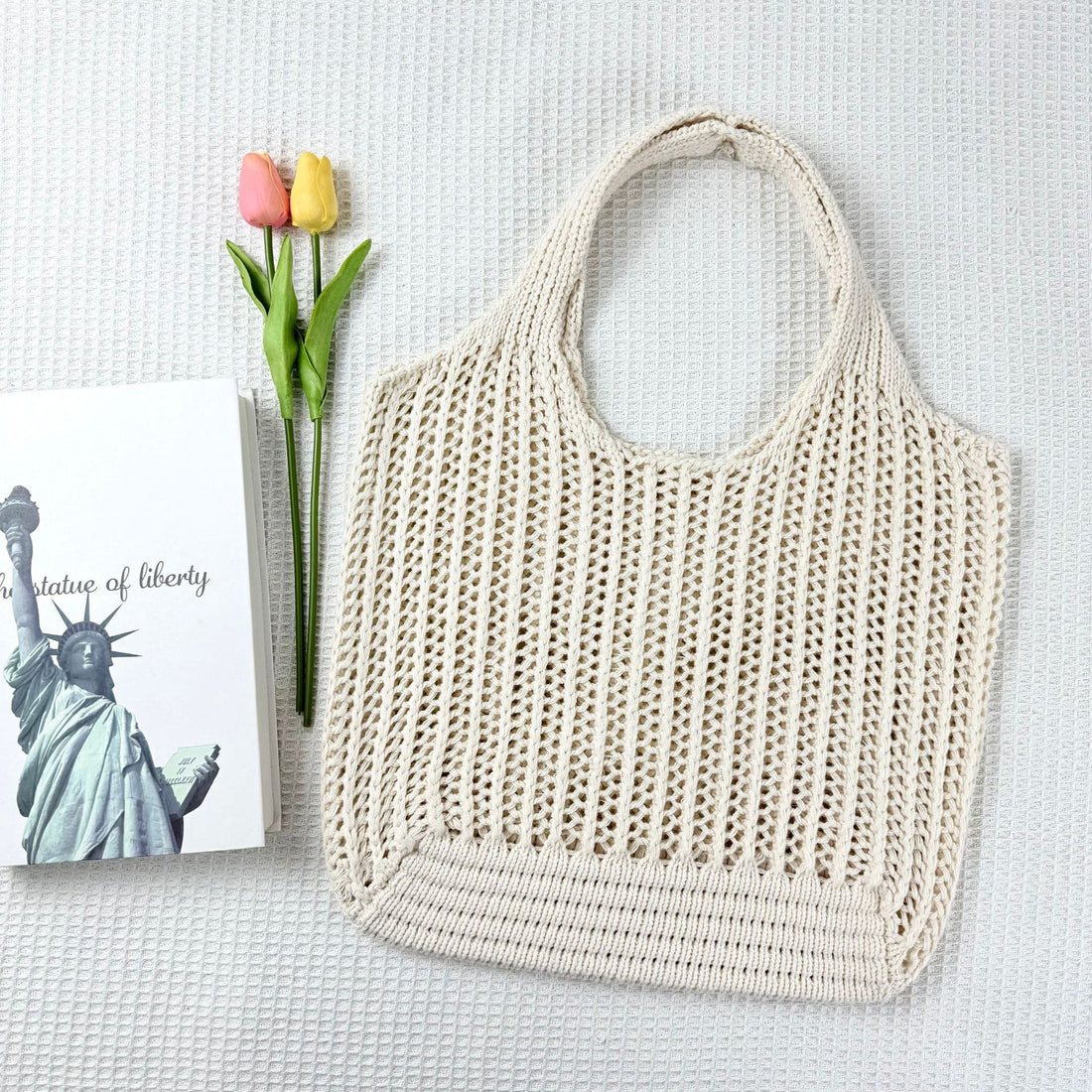 Solid Large Hollow Tote - DippedShop Wholesale - #0739