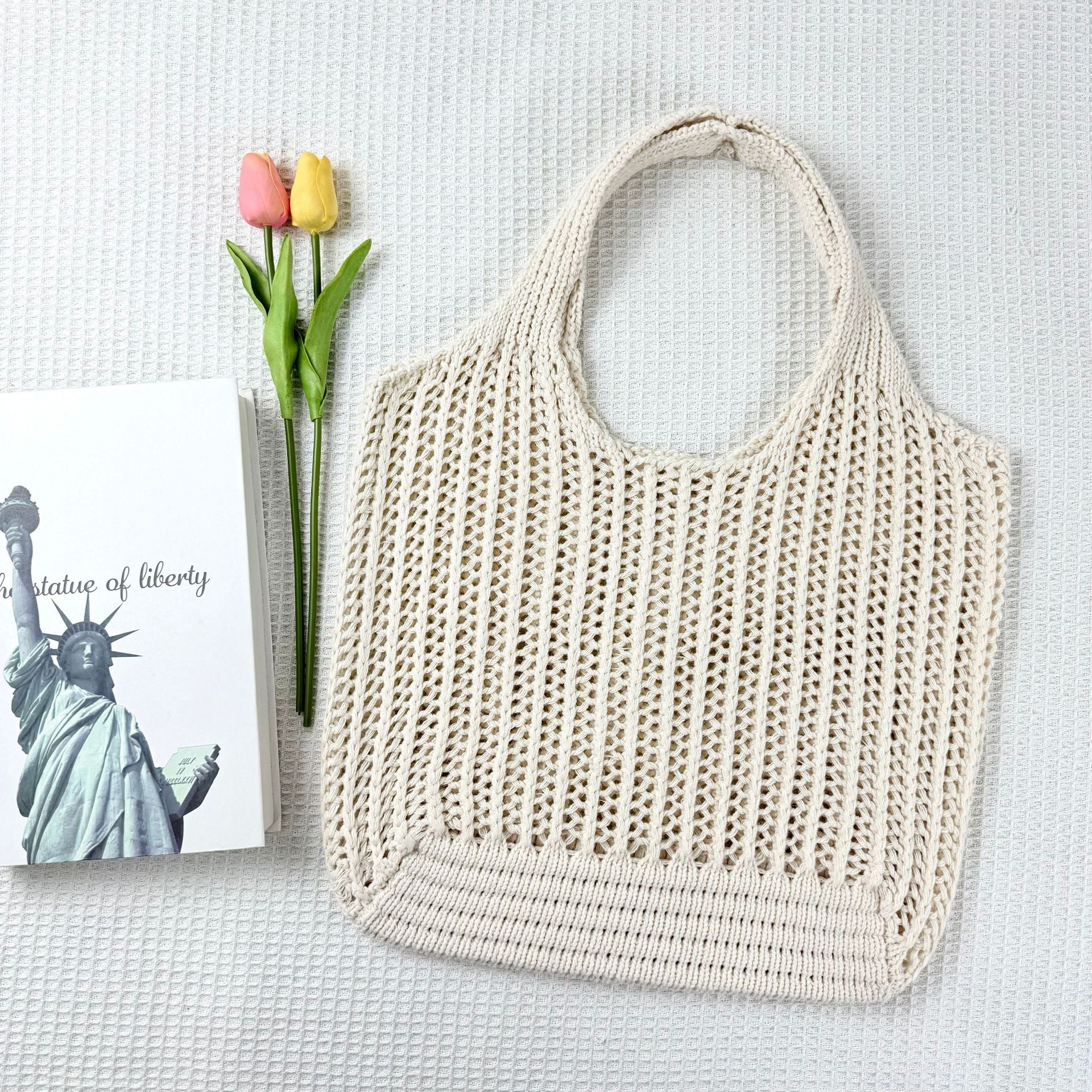 Solid Large Hollow Tote - DippedShop Wholesale - #3507