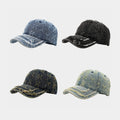 Trendy Distressed Denim Washed Baseball Cap 8BK6HAT184L