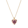Retro Floral Print Oval Pendant Chain Necklace 6W6JNC412L