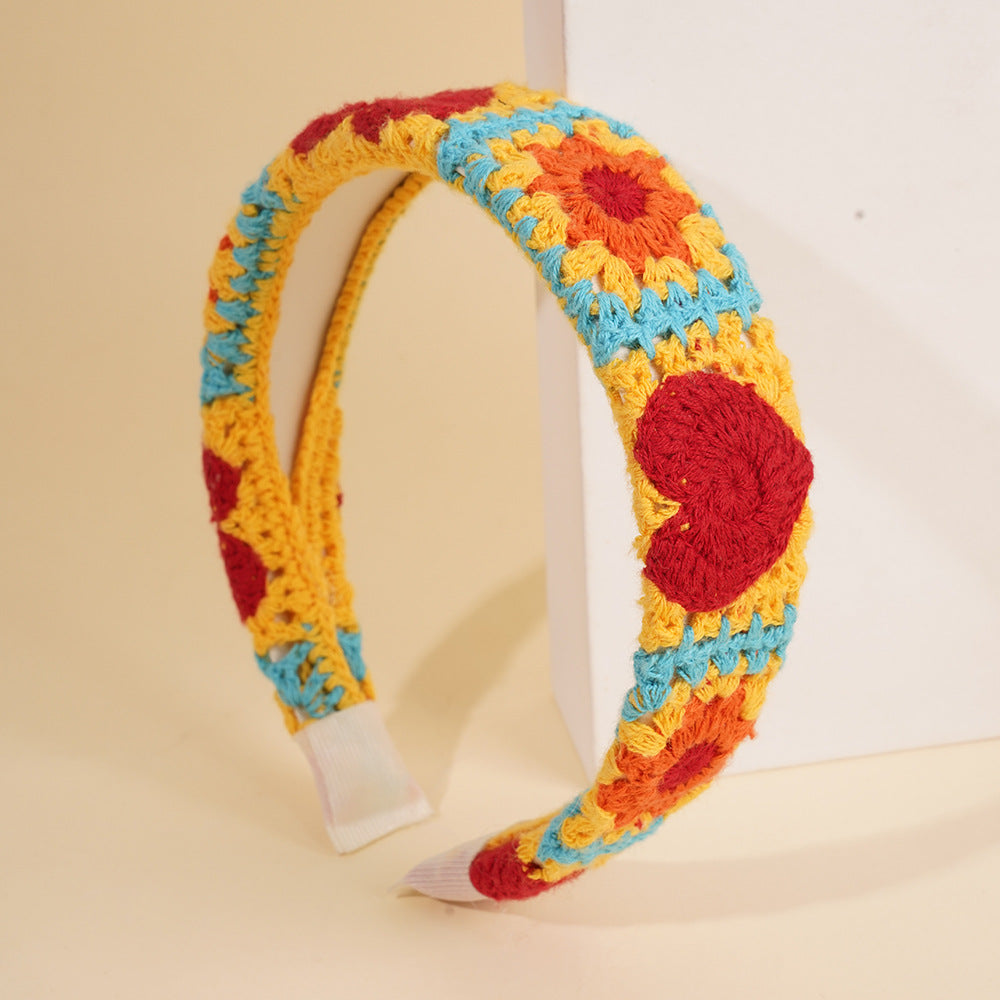 Knitted Floral Head Band - DippedShop Wholesale - #2723