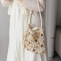 Beaded Woven Shoulder Bag - DippedShop Wholesale - #8467