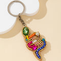 Colorful Beads Snake Shape Keychain Bag Charm 6W10BBC755