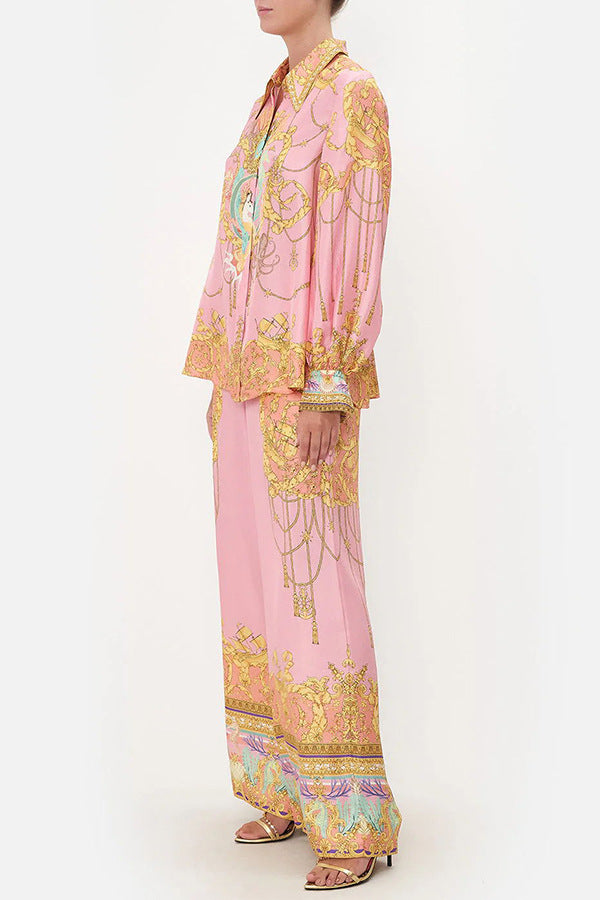 Lantern Sleeve Shirt Pant Set - DippedShop Wholesale - #9075