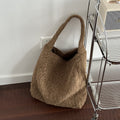 Retro Woolen Large Capacity Commute Tote Bag 6W10BBG2490