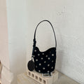 Simple Faux Suede Polka Dot Bucket Bag 6W10BBG2469