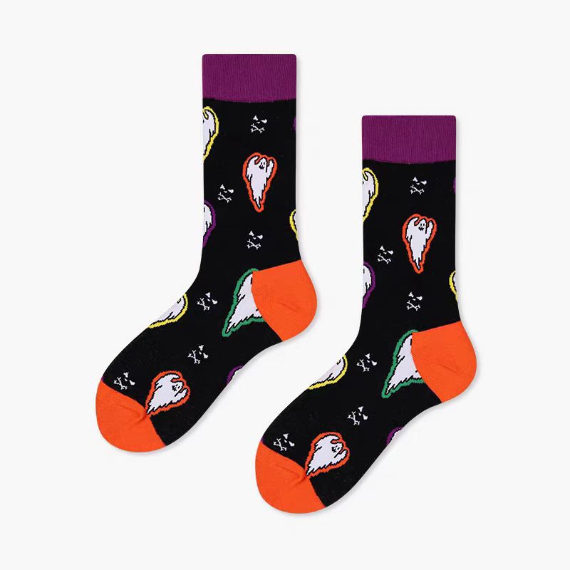 Fun Halloween Graffiti Crew Socks 6W8FSO585