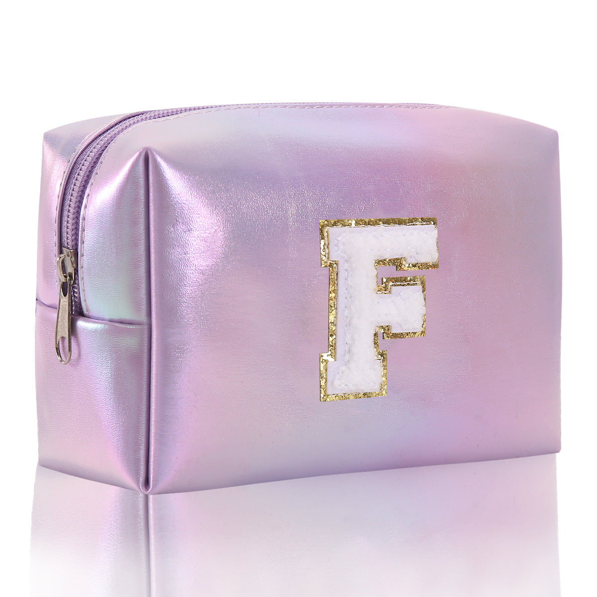 Simple Initial Letter Embroidered Portable Makeup Bag 6S10BOB1037