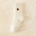 Soft Christmas Embroidered Fuzzy Socks 6W8FSO902