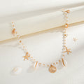 Beach Shell Starfish Charm Beaded Waist Chain 8ZA6JBC68L