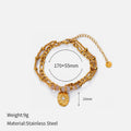 Fresh Double-Layer Beaded Chain Bracelet 6W6JBR521