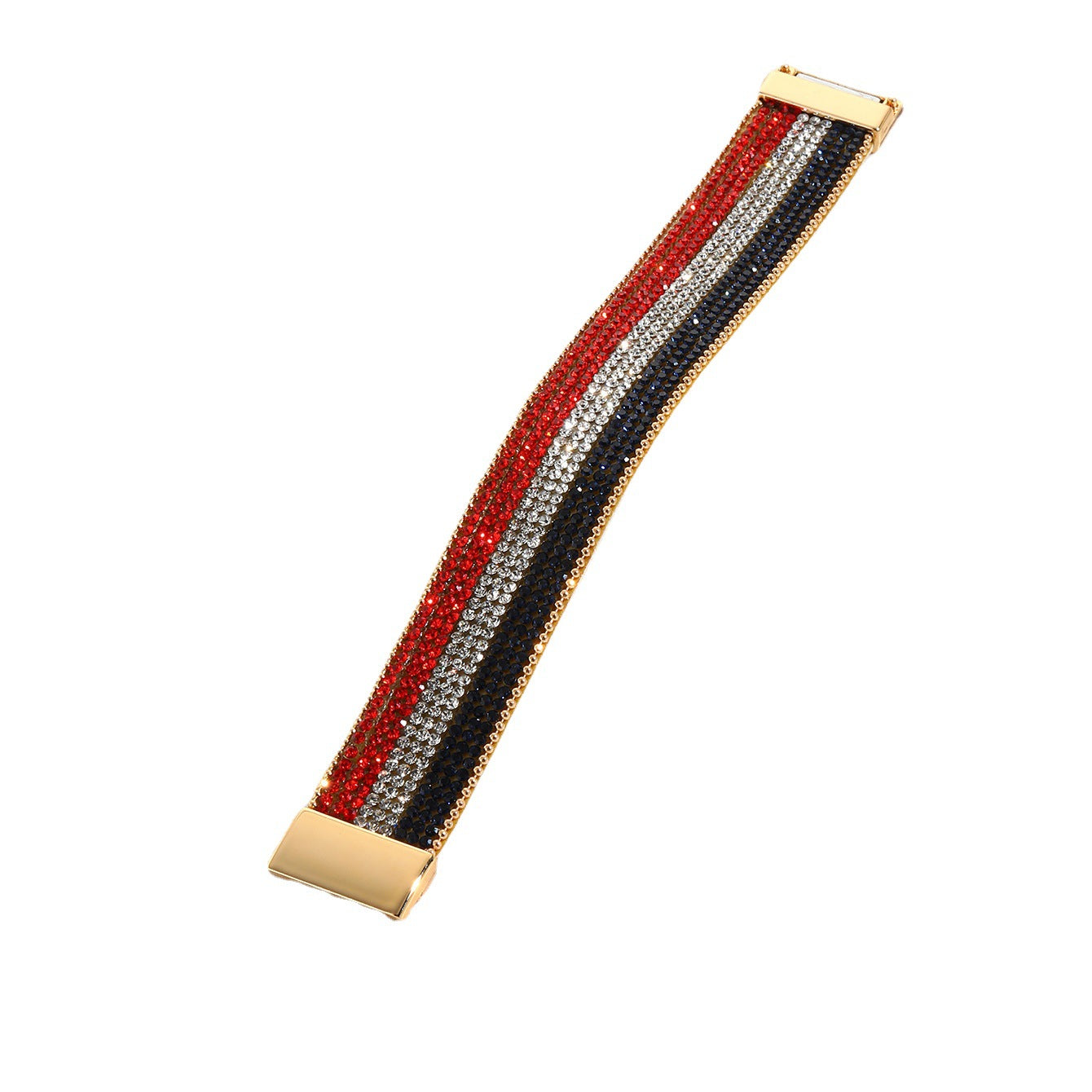 Stylish PU Leather Sparkling Diamonds Band Bracelets 8ZA6JBR139T
