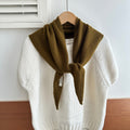Simple Wool-Blend Solid Color Triangle Knit Scarf 6W6NSC85