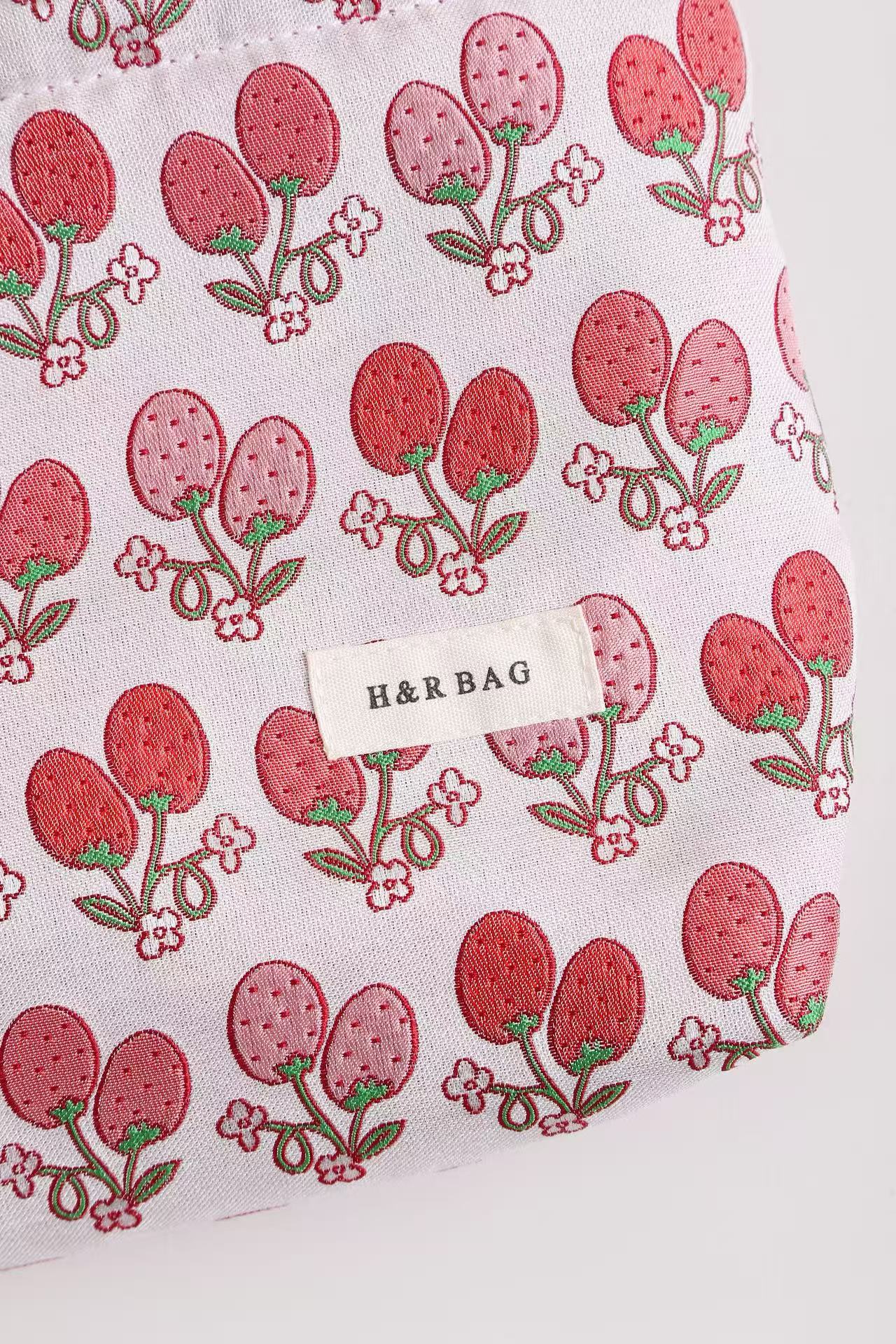 Strawberry Print Cosmetic Bag - DippedShop Wholesale - #7123