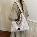 Vintage Cold-Grey Leopard Tote Bag 6W10BBG2367