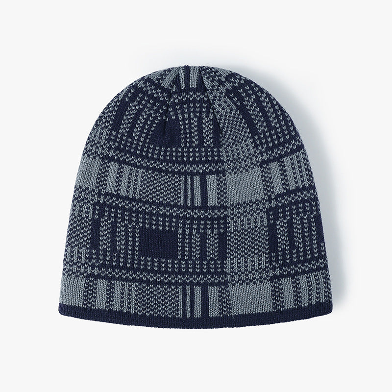 Trendy Striped Color Block Warm Knit Beanie Hat DP25G734