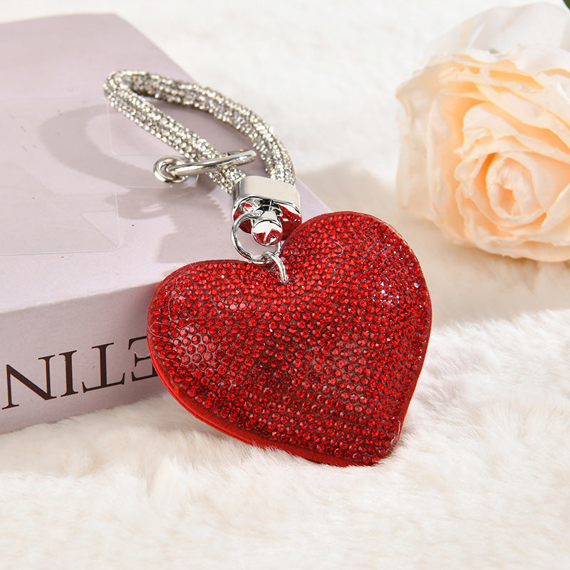 Rhinestone Heart Bag Charm - DippedShop Wholesale - #1859