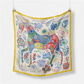 Fashion Abstract Print Versatile Square Silk Scarf 8BW6NSI14