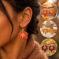 Maple Leaf Dangle Earrings - DippedShop Wholesale - #1827