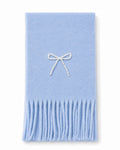 Elegant Pearl Bowknot Warm Tassel Scarf 6W6NSC128