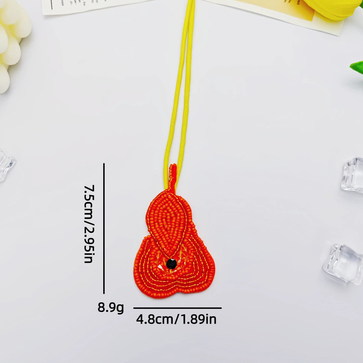 Creative Handmade Beads Coconut Tree Pendant Keychain 6W10BBC804