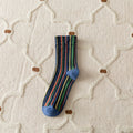 Striped Breathable Crew Socks - DippedShop Wholesale - #7123