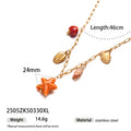 Gold Plated Shell Necklace - DippedShop Wholesale - #2787