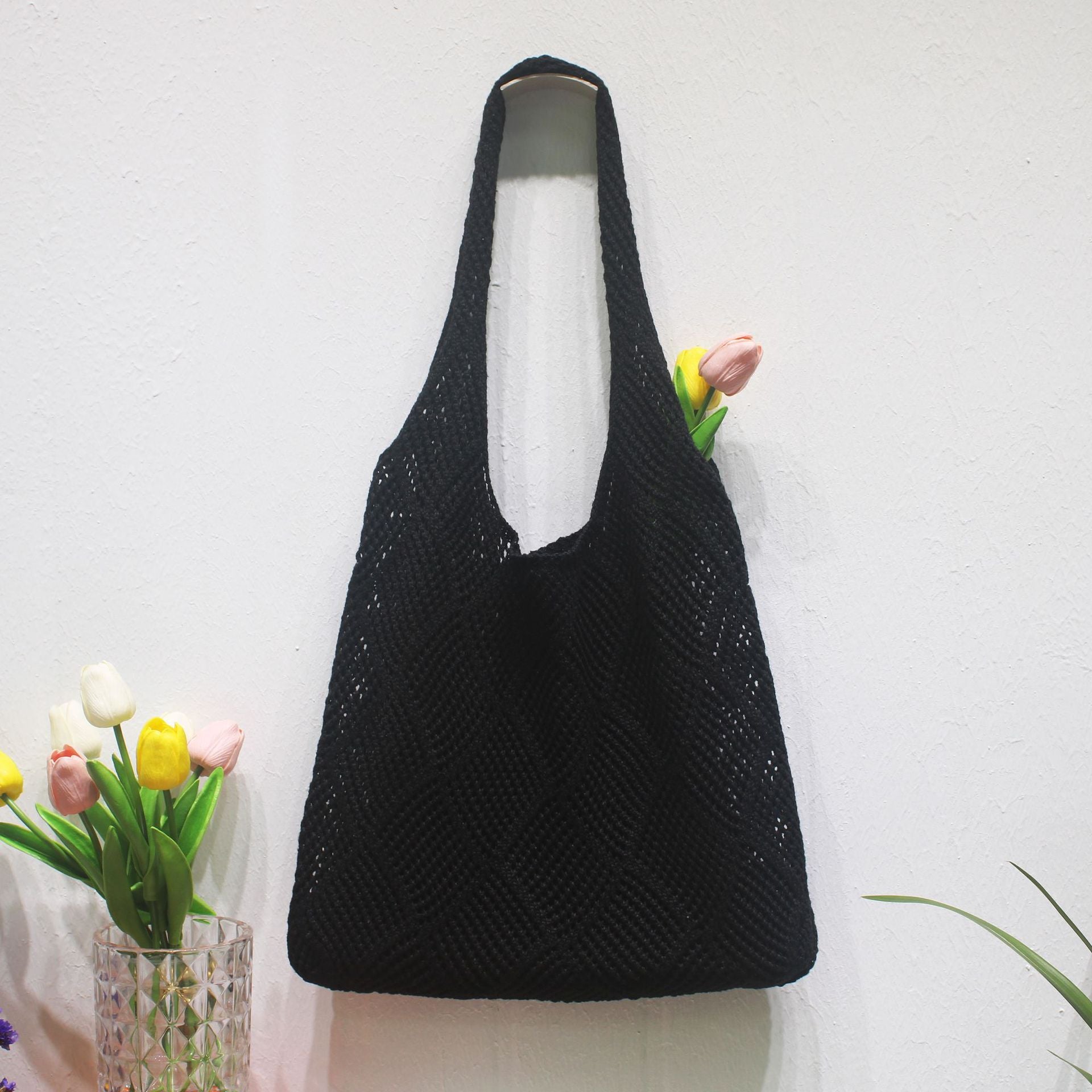 Slouchy Hollow Out Large Capacity Tote Bag 6W10BBG1782